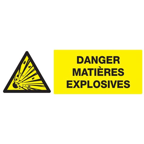 DANGER MATIERES EXPLOSIVES 330X120MM NORMASIGN En ADHESIF