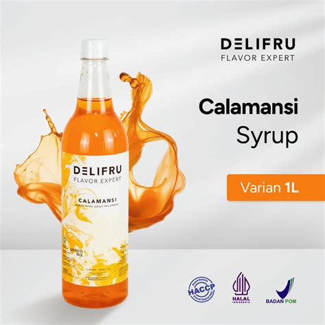 Jual Delifru Calamansi Syrup Liter Sirup Jeruk Kalamansi Shopee