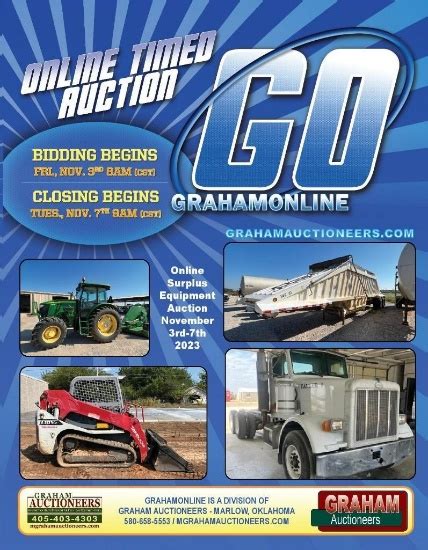 Graham Auctioneers Llc Auction Catalog Online Surplus Auction