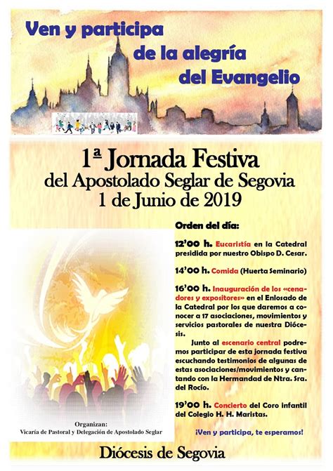 Cartel De La I Jornada Festiva Del Apostolado Seglar 2019 Lo Humano Y