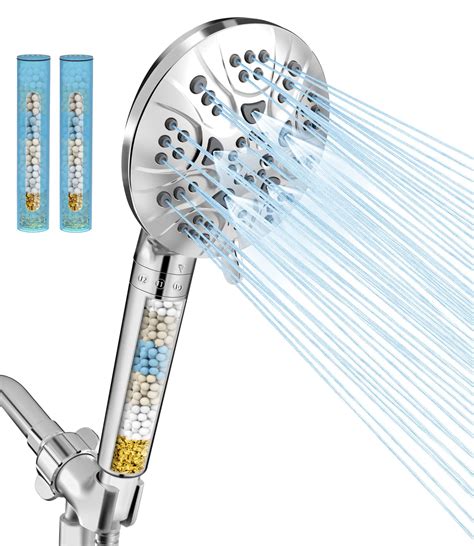 HOPOPRO Filtered Shower Heads with Handheld, 6 Settings High Pressure ...