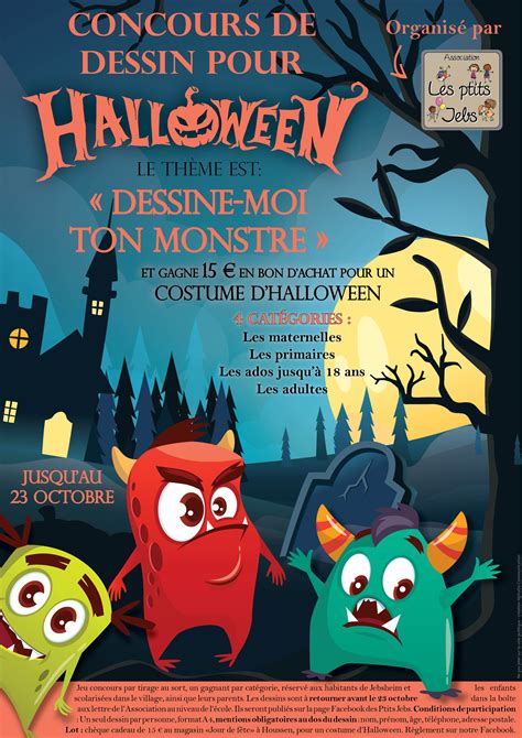 Concours de dessin dHalloween L école primaire Jean Scherer de Jebsheim