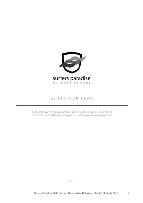 (PDF) Surfers Paradise State School - 1Responsible Behaviour Plan for … · 2019. 11. 5 ...