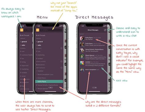 Slack iPhone UI redesign concept - iDevie