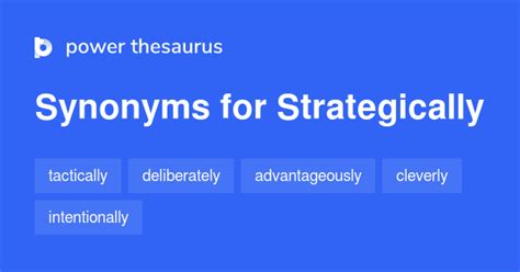 Strategically Synonyms 277 Similar Words And Phrases