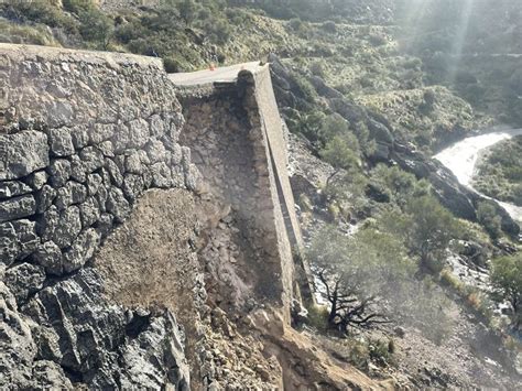 Les obres de reparació del marge de la carretera de Sa Calobra comencen