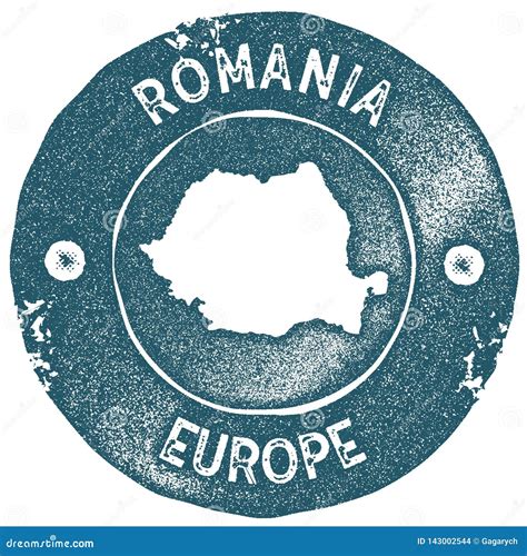 Sello Del Vintage Del Mapa De Rumania Ilustraci N Del Vector