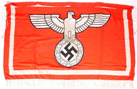 1933 1945 German Third Reich State Service Flag Captured By American