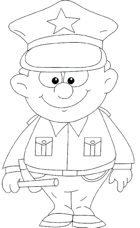 Police Uniform Coloring Pages At Free Printable