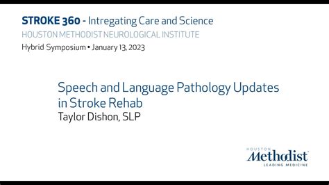 Speech And Language Pathology Updates In Stroke Rehab YouTube