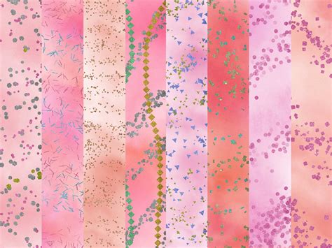 Pink Watercolor Confetti Background