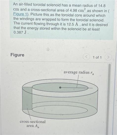 Solved An Air Filled Toroidal Solenoid Has A Mean Radius Of Chegg