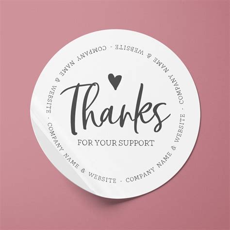 Personalised Thank You Stickers Business Logo Packaging Etsy