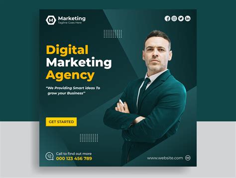 Corporate Digital Marketing Agency Social Media Post Design by Md Miraz Hossain on Dribbble