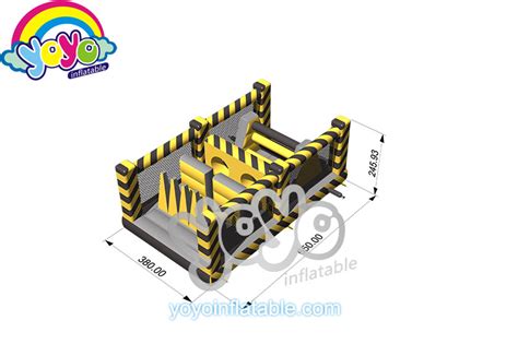 U Shaped Toxic Inflatable Obstacle Course Yy Nob Yoyo Inflatable