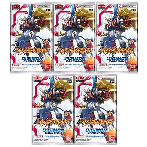 Digimon English Trading Card Game XROS Encounter BT10 BOOSTER PACKS