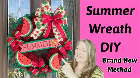 Summer Wreath DIY No Fray Deco Mesh Watermelon Wreath My Brand New No