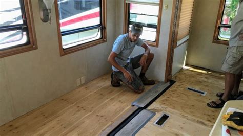 DIY RV Flooring With A Flush Slideout Mortons On The Move