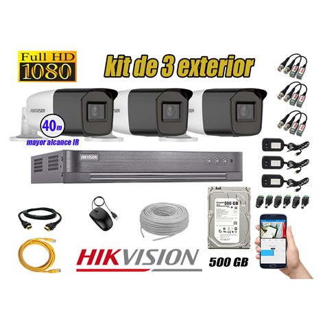 Ripley Hikvision C Maras De Seguridad Kit Exterior Varifocal Full