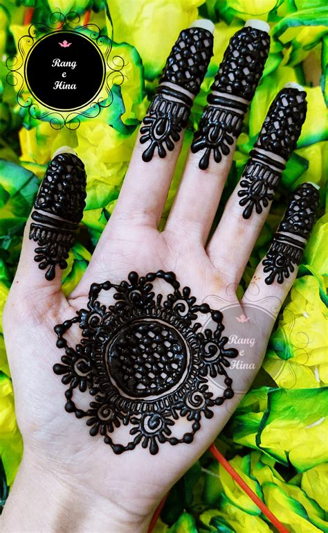 Simple Gol Tikki Mehndi Design 2020 2021 Rang E Hina Designs