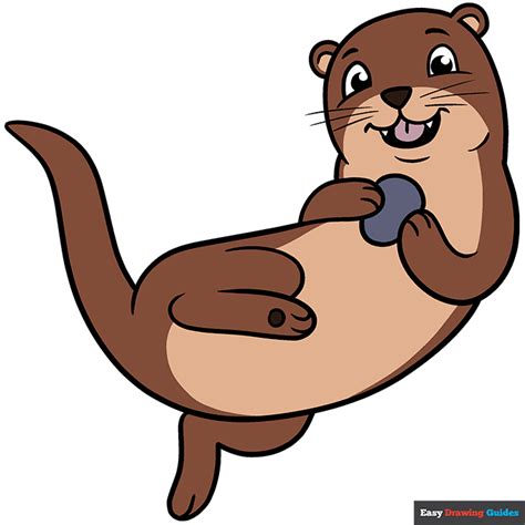 How to Draw a Cartoon Sea Otter - Really Easy Drawing Tutorial