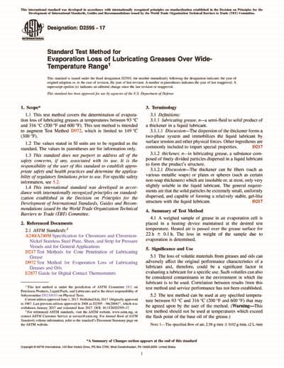 ASTM D2595 17 Standard Test Method For Evaporation Loss Of