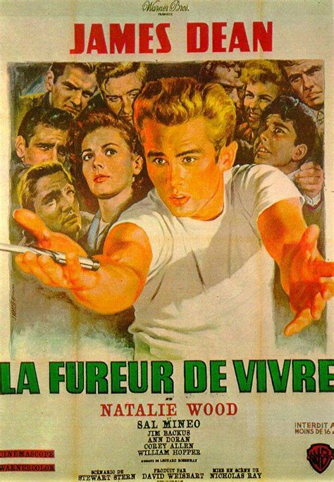 A Movie Poster For The Film La Fureur De Vivre