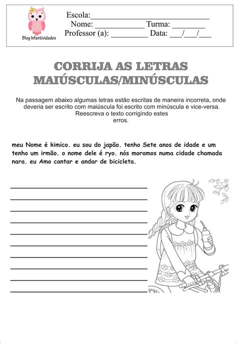 Letra Maiúscula E Minúscula Atividades LIBRAIN