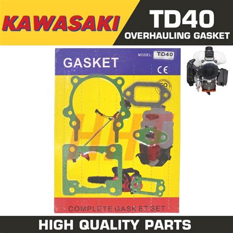 Kawasaki TD40 Overhauling Over Hauling Gasket Set 2 Stroke Grass Cutter