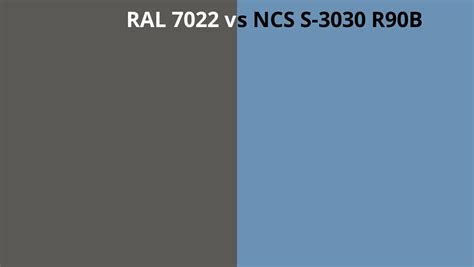 Ral 7022 Vs Ncs S 3030 R90b Ral Colour Chart Uk