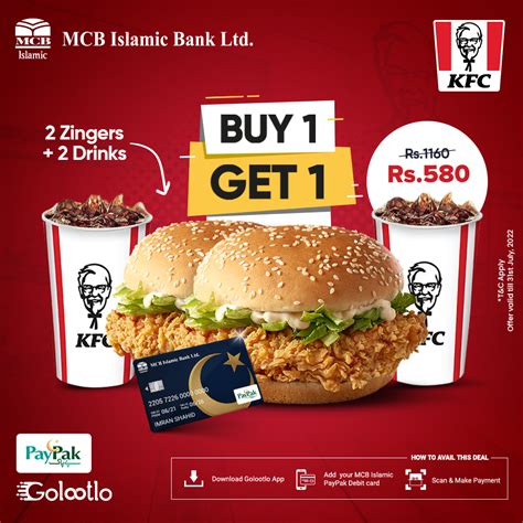 MCB Islamic Bank On Twitter Enjoy Amazing Deal At KFC With Your MCB