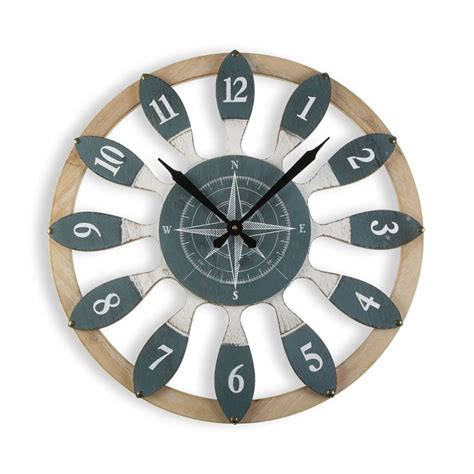 Reloj De Pared Estilo Vintage En Madera Gris Dynevor Maisons Du Monde