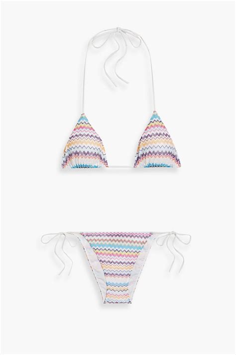 Missoni Mare Crochet Knit Triangle Bikini In Purple ModeSens