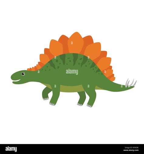 Stegosaurus Vector Cartoon Illustration Stock Vector Image Art Alamy