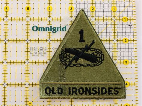 Us Army 1st Armored Division Old Ironsides Patch Armor Tank Patch Ebay