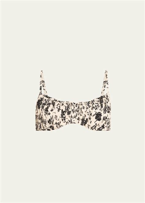Ulla Johnson Naomi Ruched Bikini Top Bergdorf Goodman