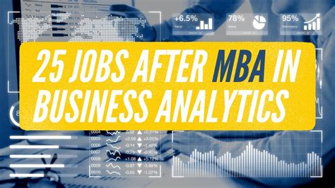 Jobs After Mba In Business Analytics Youtube