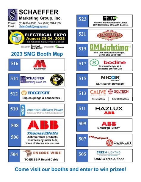 2023 expo booth map - Schaeffer