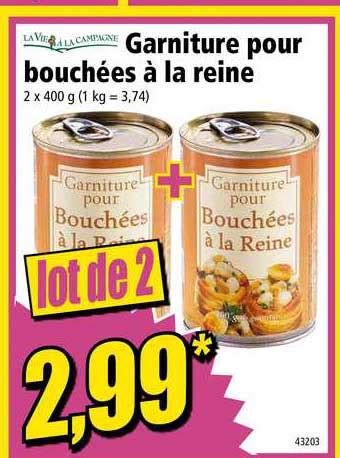 Promo La Vie à La Campagne Garniture Pour Bouchées à La Reine chez