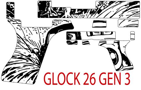 ArtStation - GLOCK 26 GEN 3 gun design svg vector file for laser engraving | Artworks