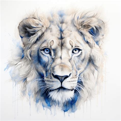 Premium Photo | Geometrical Lion Captivating Side Profile in Pencil ...