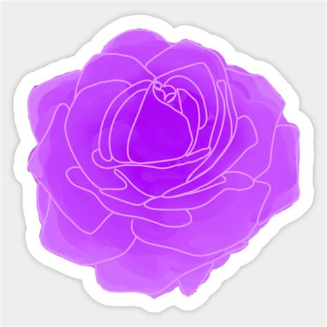 Purple Pop Art Rose Purple Rose Sticker Teepublic