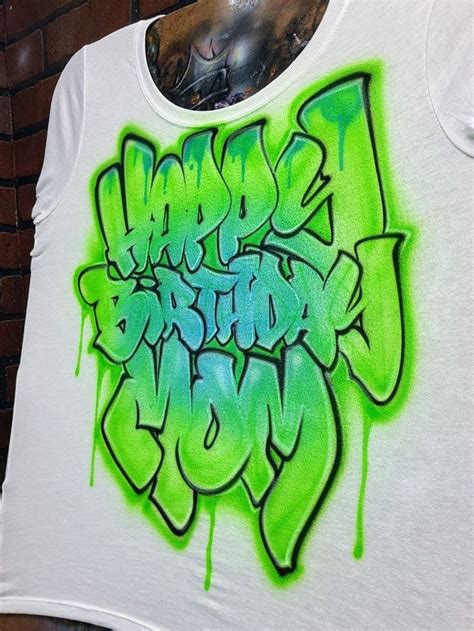 Birthday Age Airbrush T Shirt Personalized With Your Name Or Custom