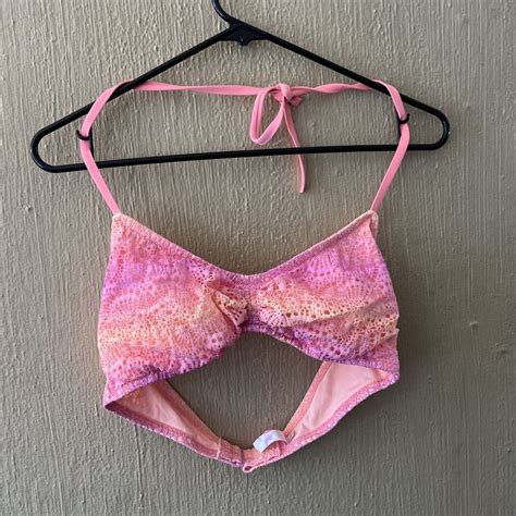 Victorias Secret Swim Bikini Top Crochet Ombre Size Gem