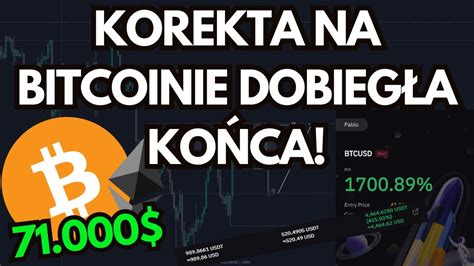 KOREKTA NA BITCOINIE DOBIEGŁA KOŃCA Analiza BITCOINA EUR USD DXY