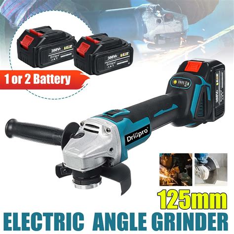 Drillpro 125mm Brushless Electric Angle Grinder 4 Speed Cutting Machine