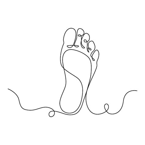 Premium Vector One Continuous Line Drawing Of Bare Foot Elegance Leg