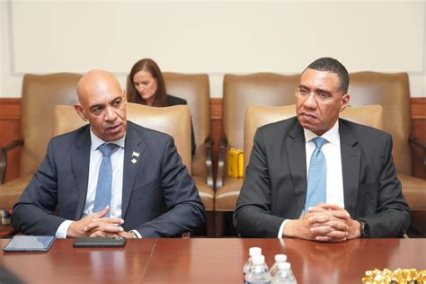 Jamaica Pm Andrew Holness Meets Officials Of Us Justice Department