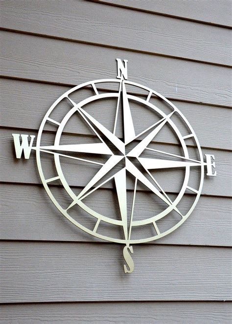 Nautical Compass Rose Metal Wall Art Compass Wall Decor Metal Tree Wall Art Exterior Wall Art