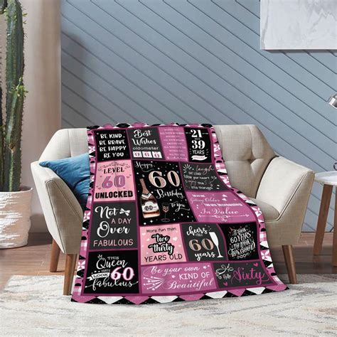 Great Choice Products 60th Birthday Ts For Women Happy 60th Birthday Blanket 1963 60th